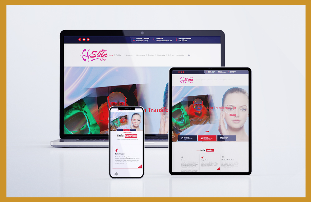 clear skin responsive website design